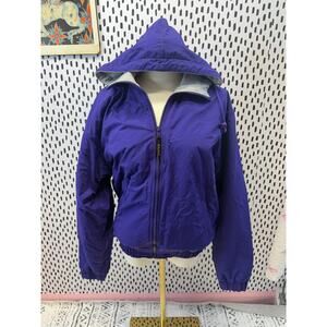 Vintage GAME SPORTSWEAR style 980 JACKET gray LINER purple shell XSMALL